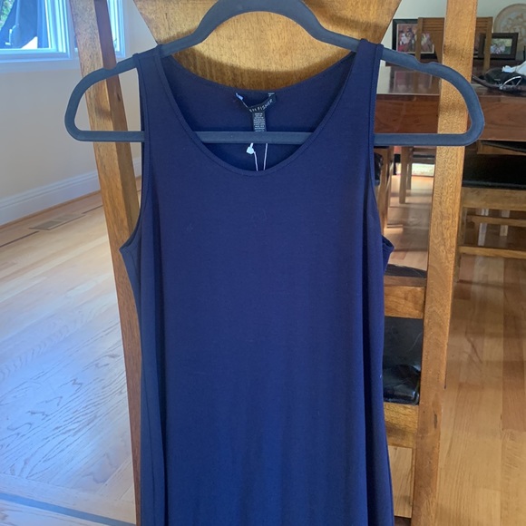 Navy blue long casual dress - Picture 3 of 4
